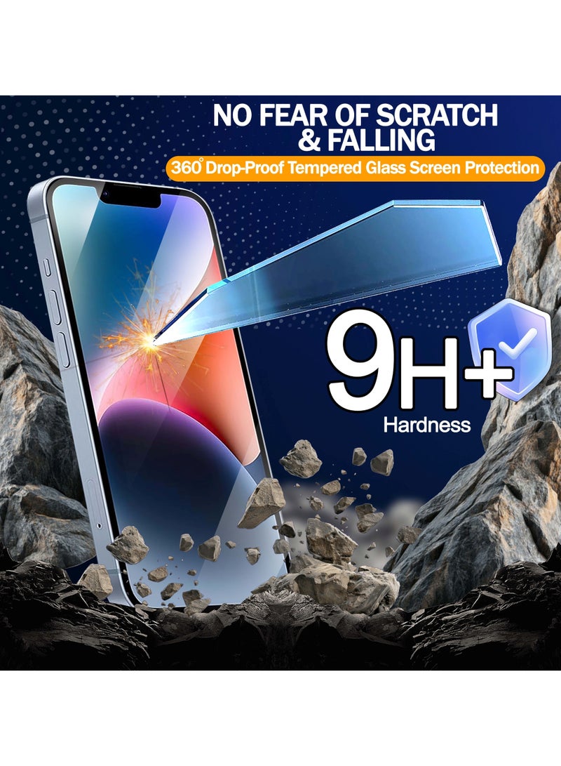 RKINC Screen Protector [2-Pack] for iPhone 16E [Automatic Installation] Tempered Glass HD [10X Military Grade Protection] Scratch-Resistant, Shatter-Proof - Image 4